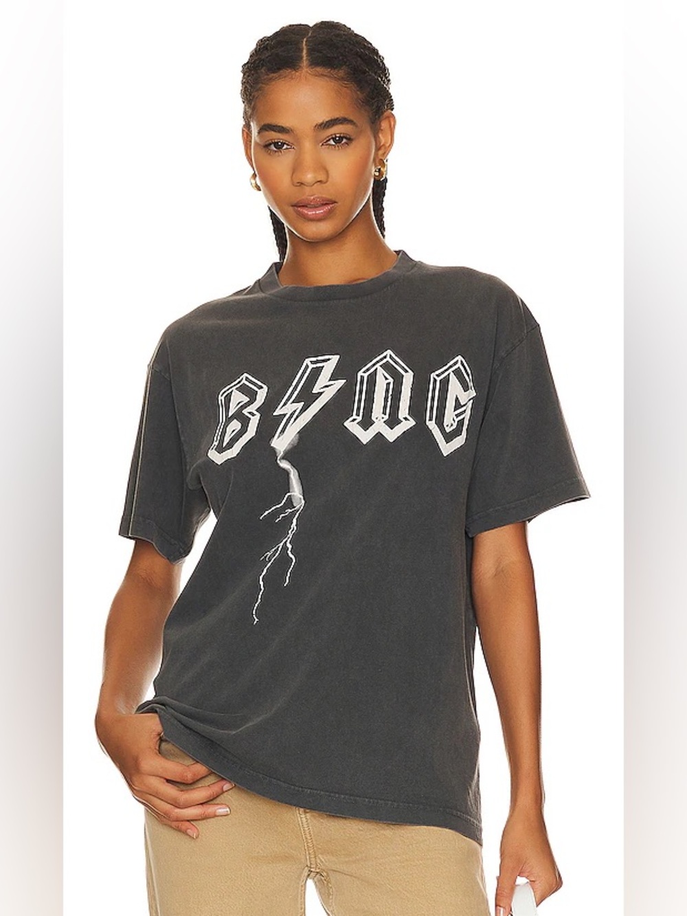 Annie Bing Bolt Tee Black Sz XS